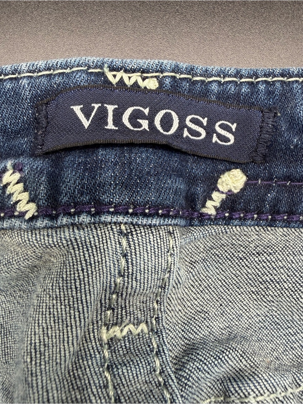 Vigoss Women’s Light Wash Denim Jeans with Contrast Stitching